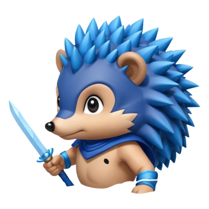 water bender hedgehog warrior sticker