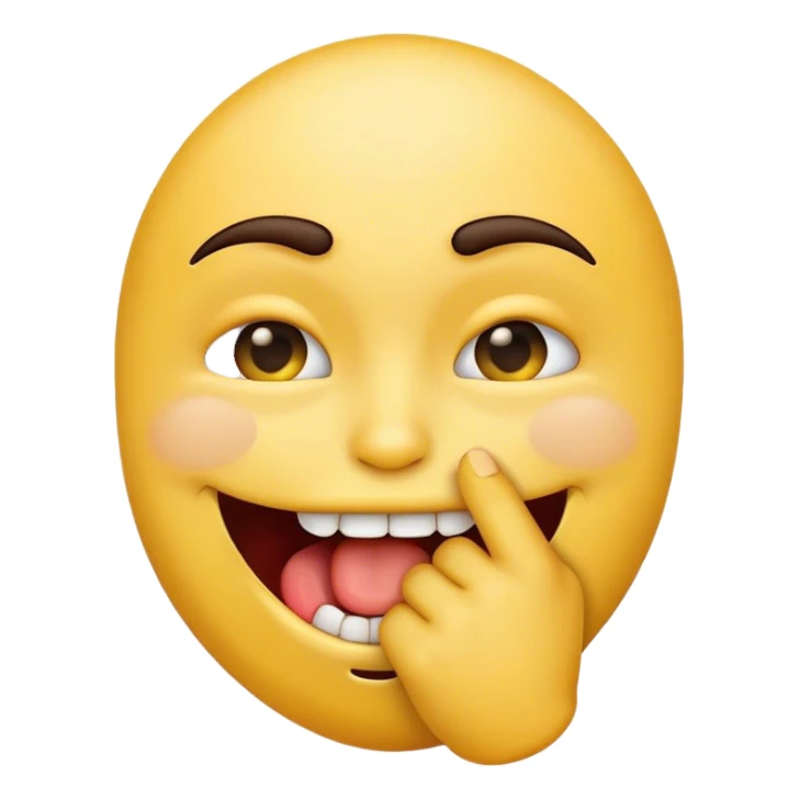 emoji biting its finger sticker