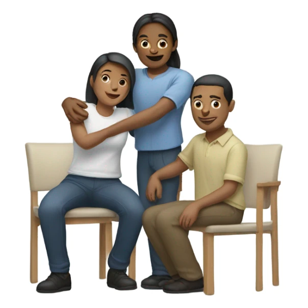 Person stretching another persons elbow sticker