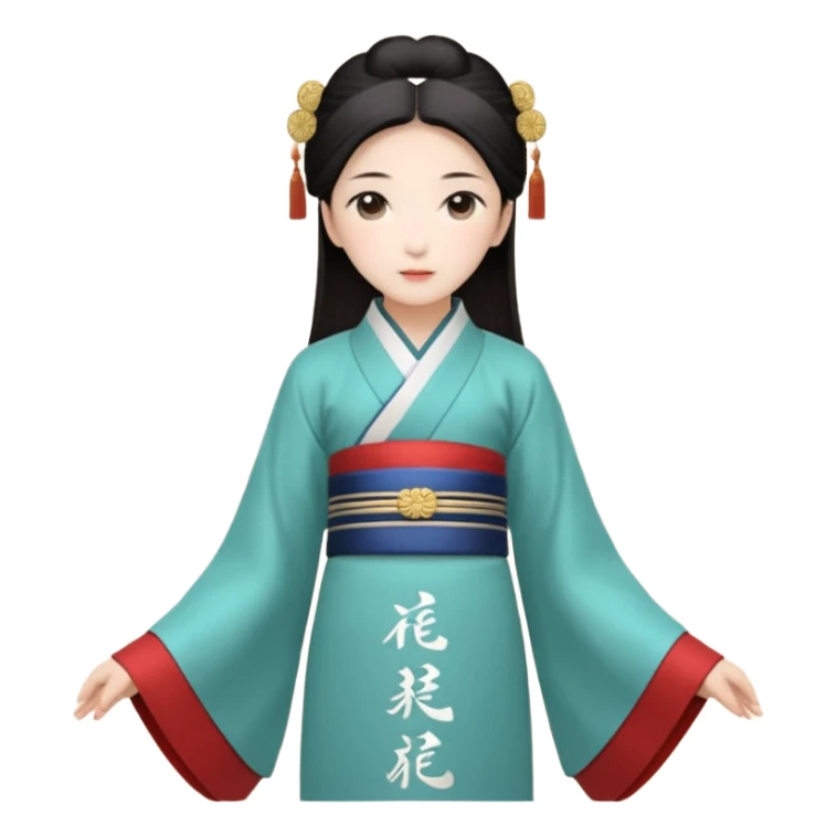 一个女人在海边，吹着海风很开心的在跑步 sticker