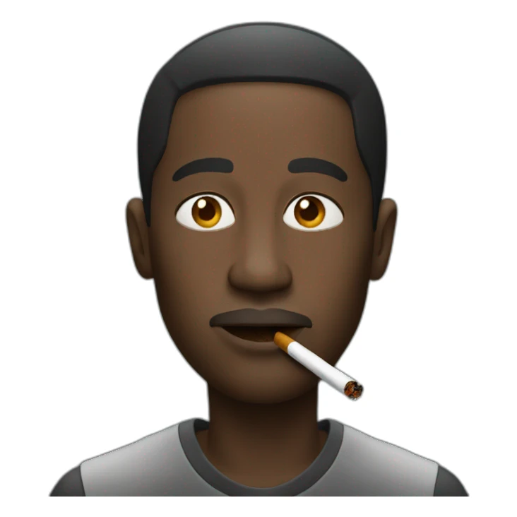 black man smoking sticker