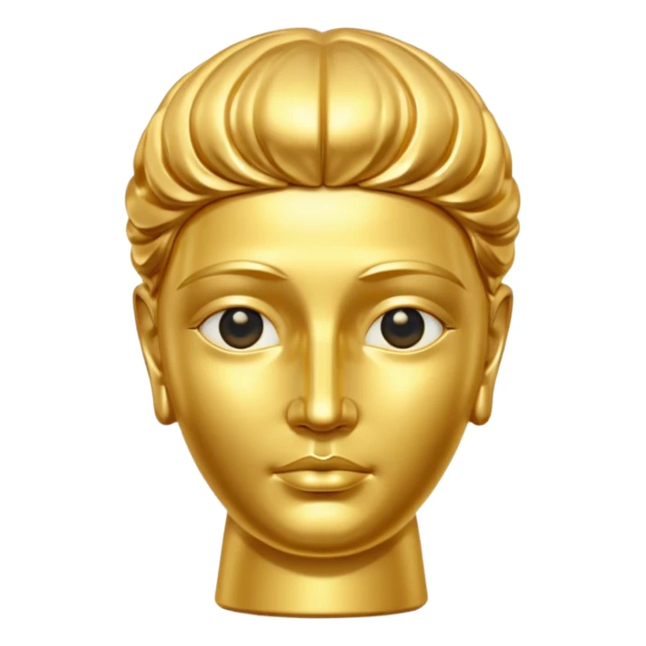 golden statue head sticker