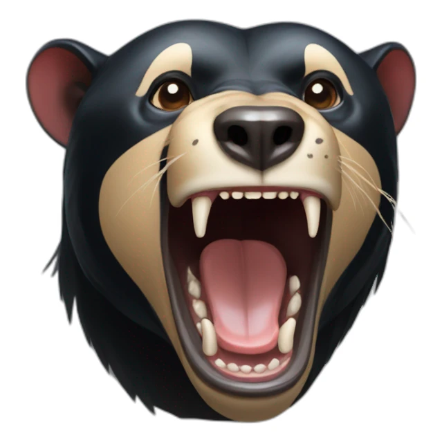 Malayan Sun Bear Roaring sticker