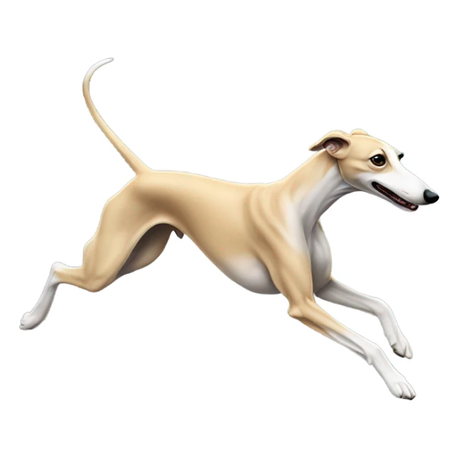 greyhound running, side view sticker