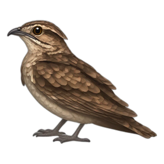 A rednecked nightjar on the floor sticker