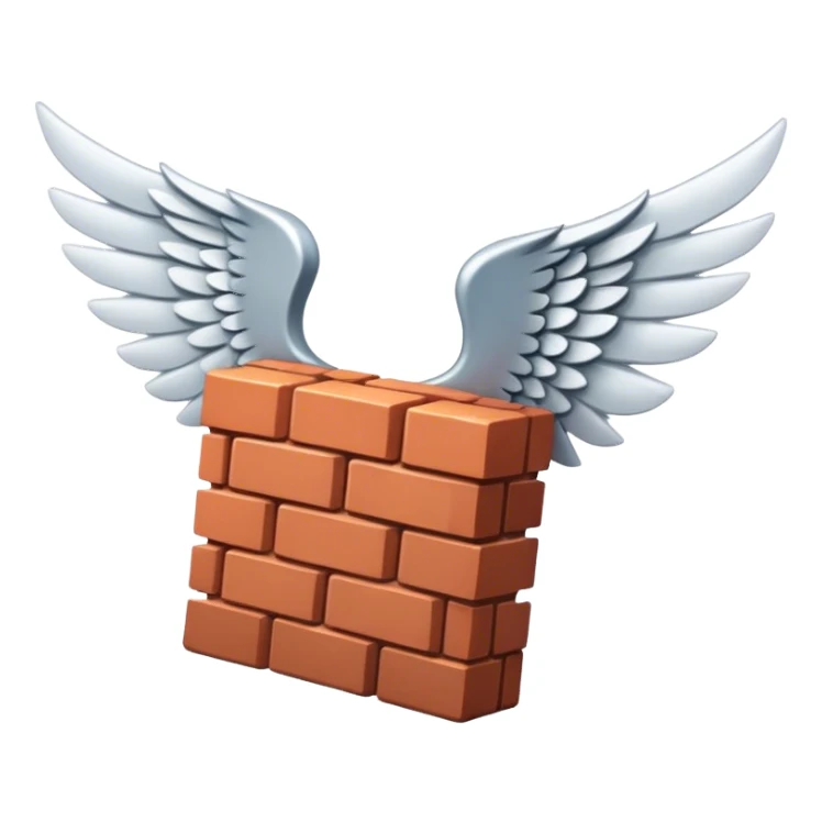 Brick with wings sticker