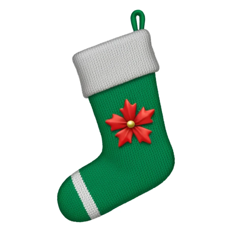 green christmas sock sticker