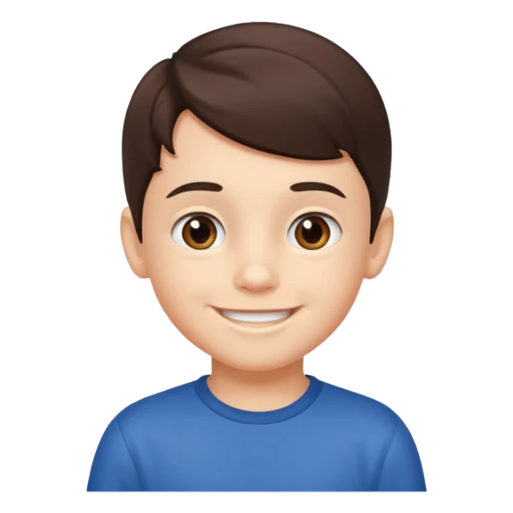 brunette boy 6 years old sticker