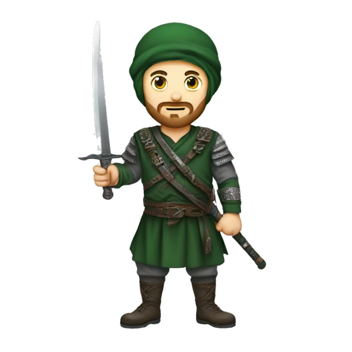 Chechen carrying a sword sticker