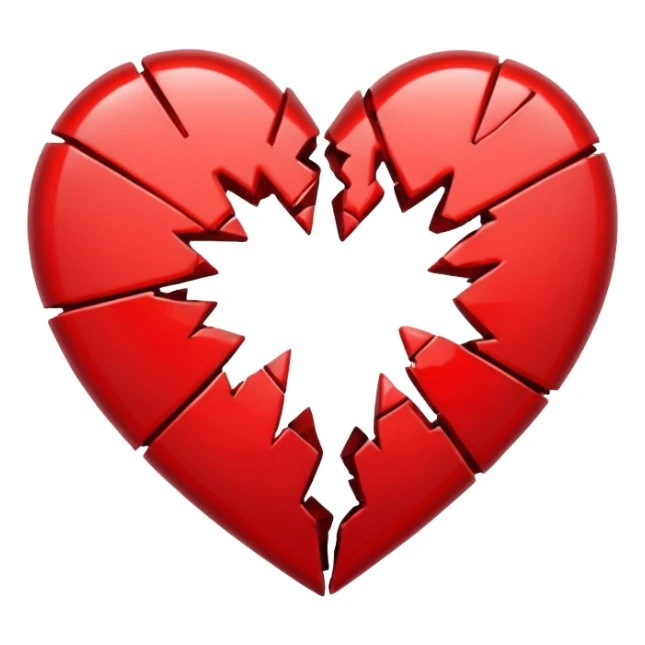 broken heart sticker