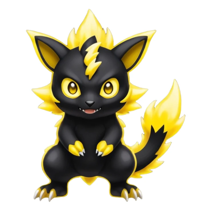 Elemental Dark-type-Electric-type natural Pokémon-Fakémon-creature sticker
