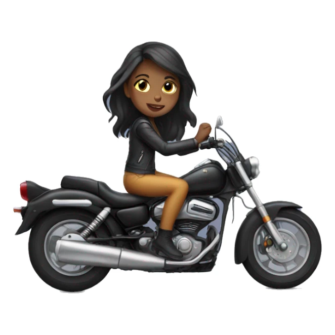Girl on motorcycle  sticker