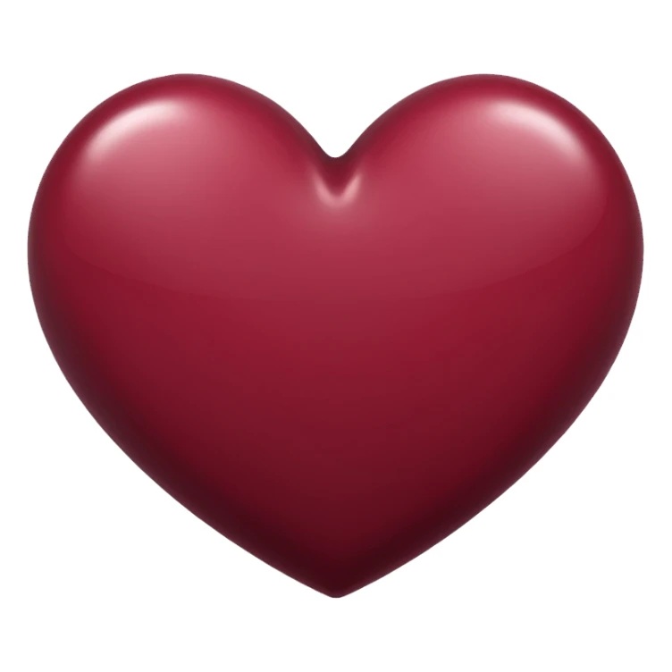 Burgundy heart  sticker