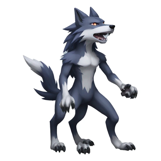 Edgy Digimon-Wolf full body sticker