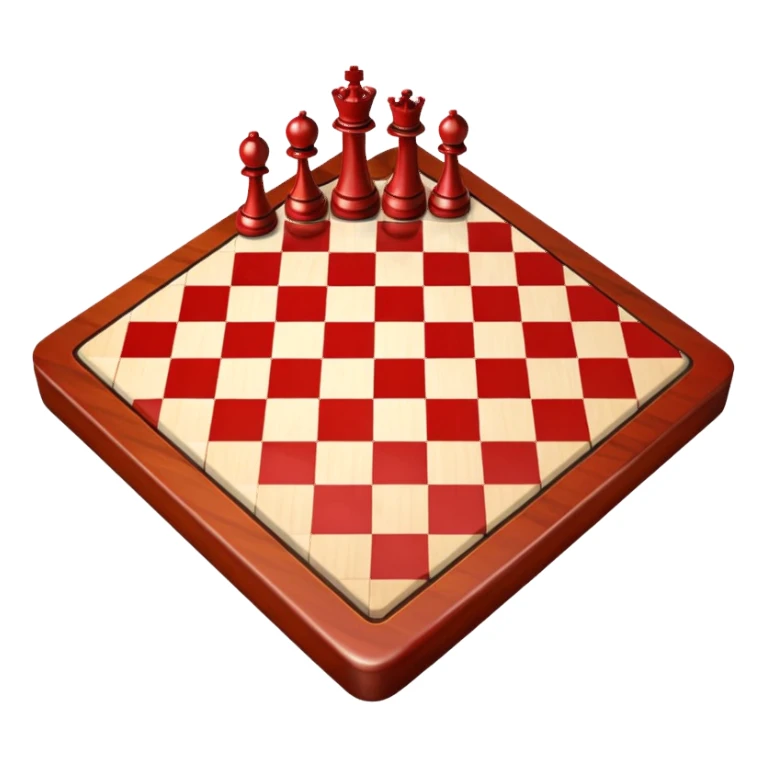 Red chess board sticker