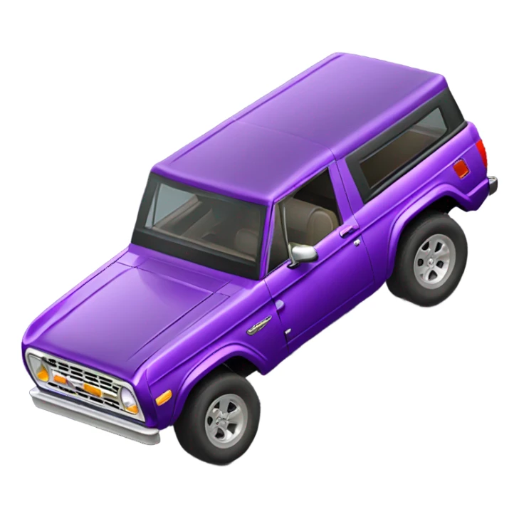 4 door purple Ford Bronco  sticker
