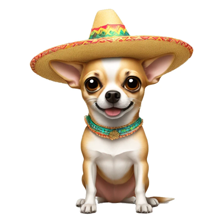 a chihuahua with a sombrero sticker
