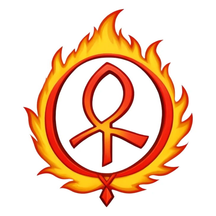 imperial fire rune symbol sticker