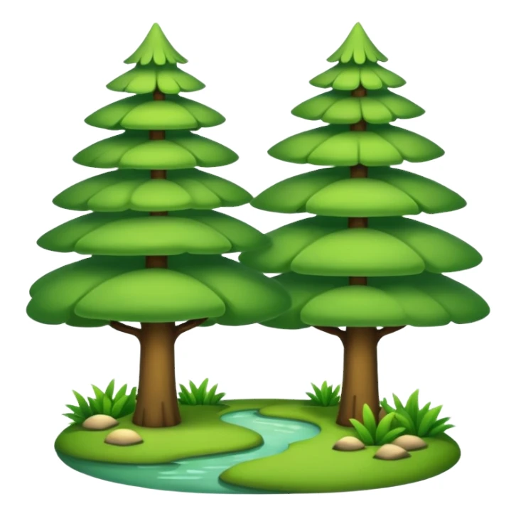 Silent spring forest sticker