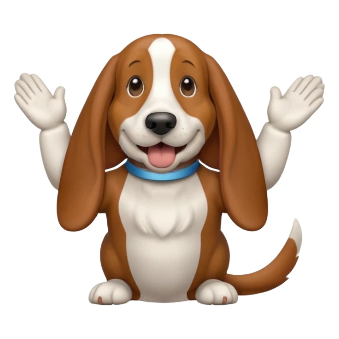 bassethound clapping animated sticker