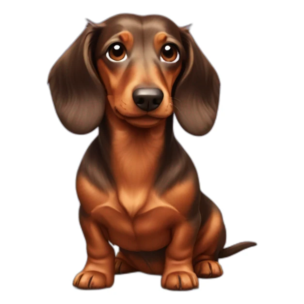 long hair dachshund sticker