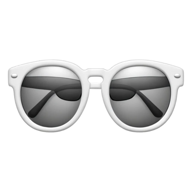 White retro sunglasses  sticker