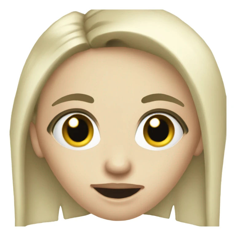 Blonde goth girl with a surprised expression sticker