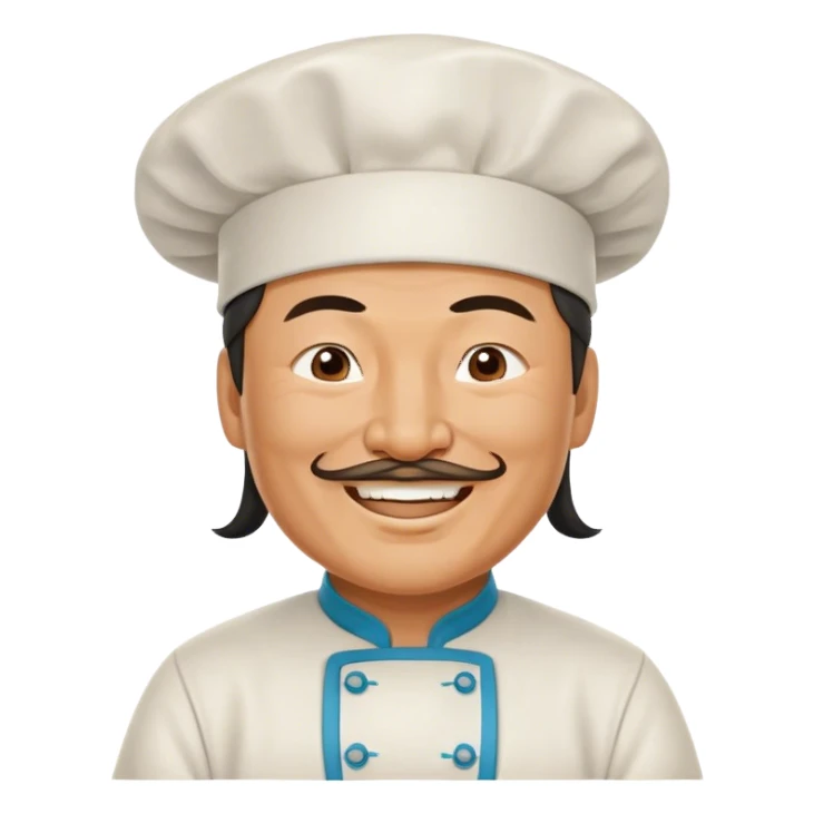 genghis khan as restaurant owner sticker