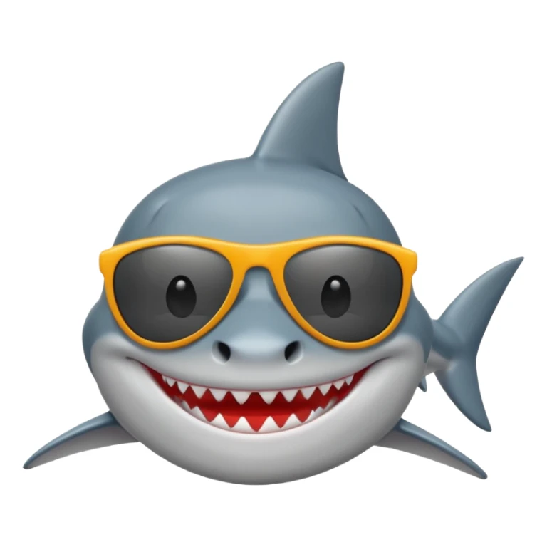 shark with shades sticker