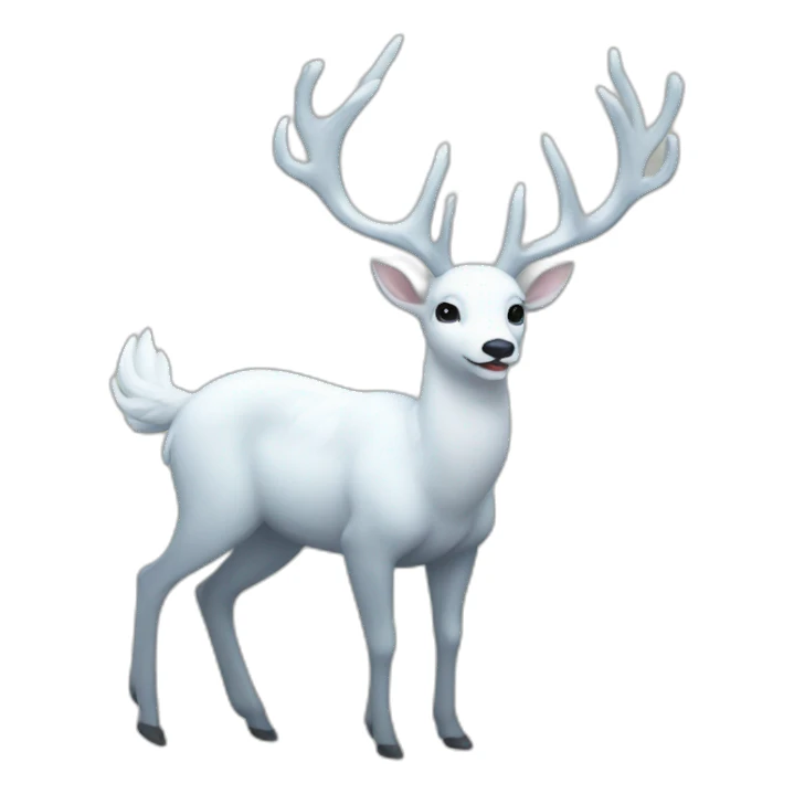 The white deer singing under the sea sticker