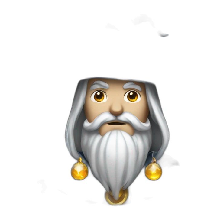 Silver wizard guy sticker