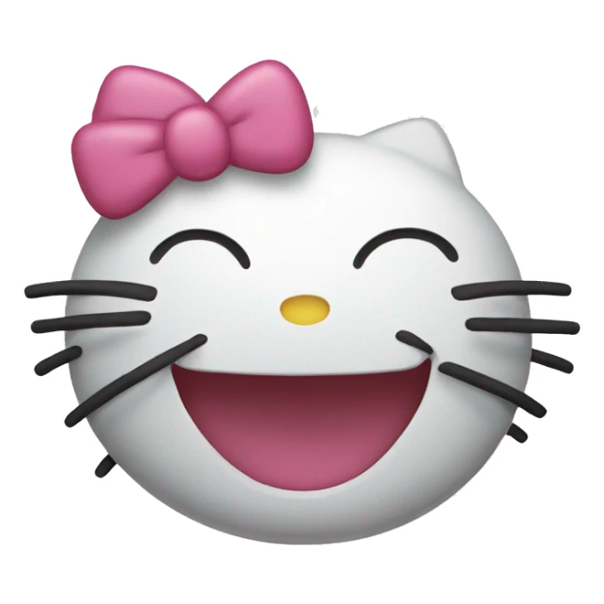 hello kitty is laughing  sticker