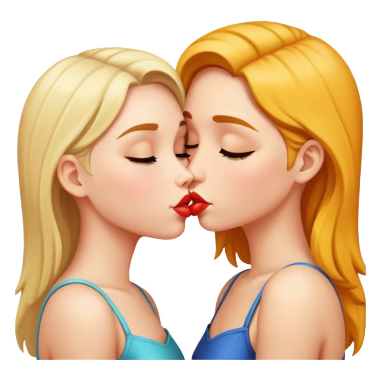 Two girls kissing  sticker