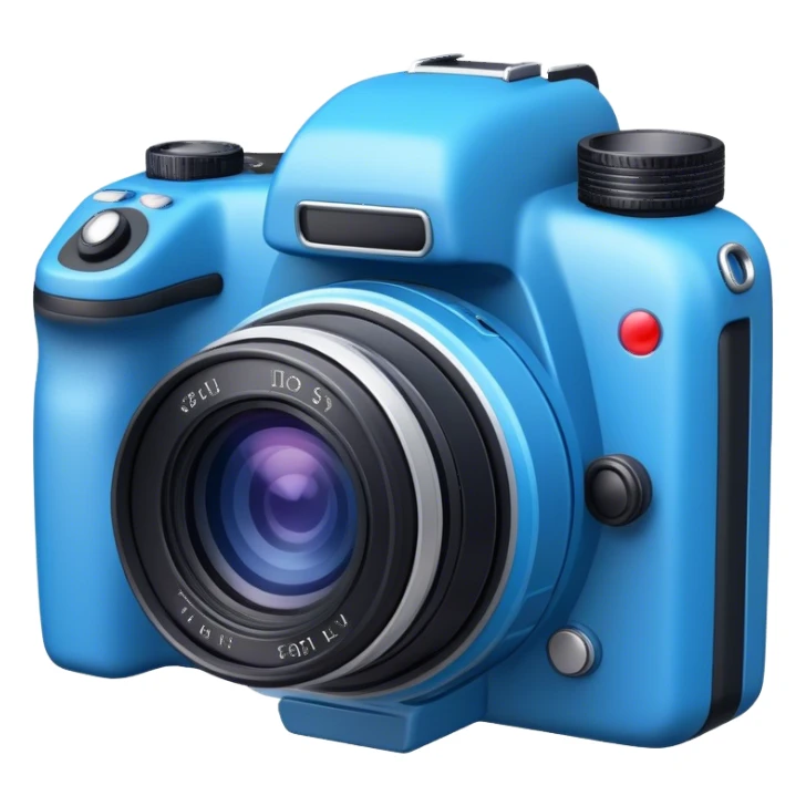 blue professional camera sticker