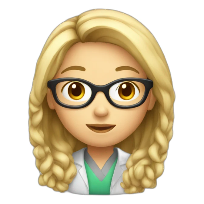 Researcher girl sticker