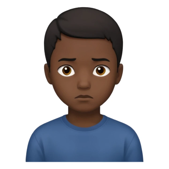 Lonely darck young black boy sticker