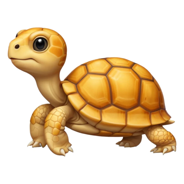 A young very small yellow tortoise sticker