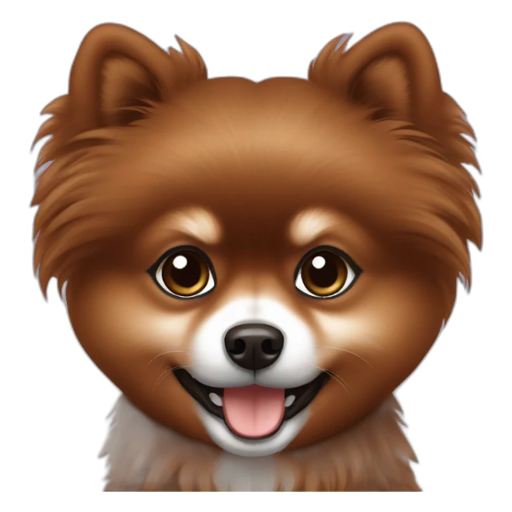 Chocolate brown Pomeranian  sticker