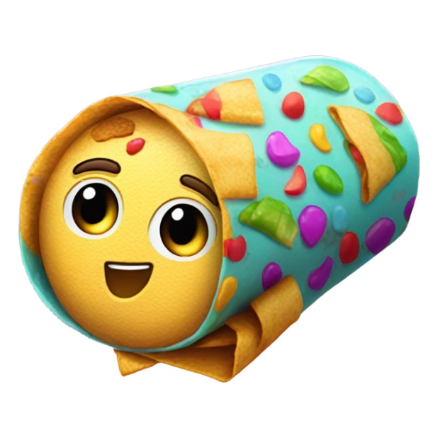 Sci-fi burrito giving a thumbs up sticker