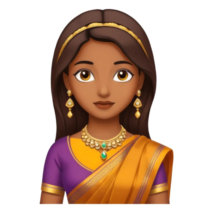 Girl wearing saree  sticker
