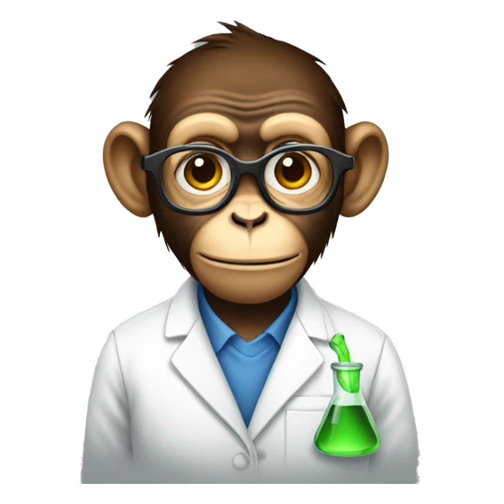 A scientific monkey sticker