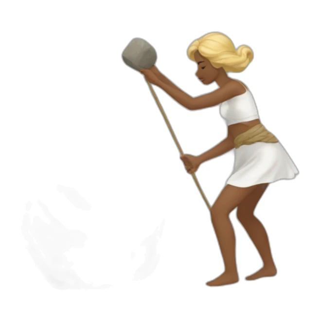 mythology, sissify pulling a rock sticker