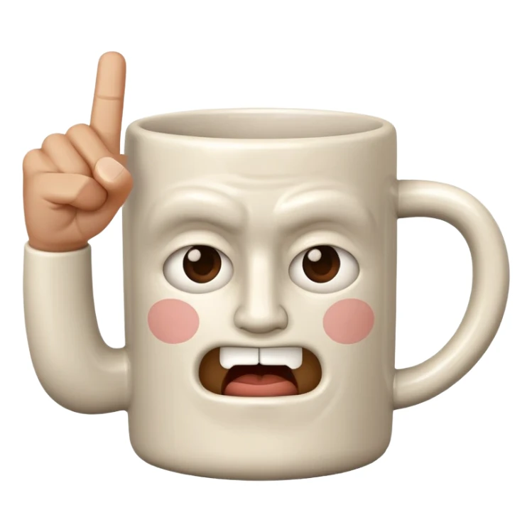 Mug face holding up middle finger sticker