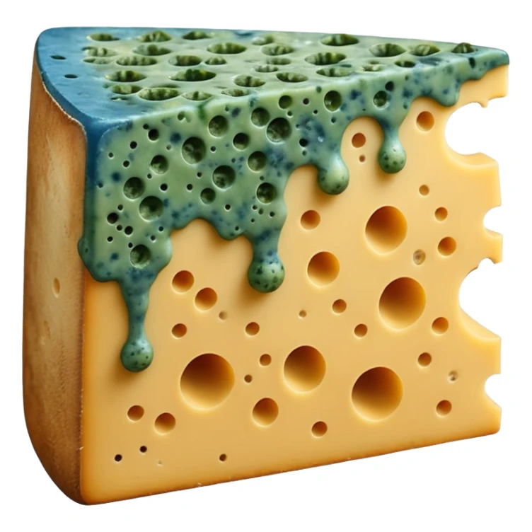 moldy cheese slice sticker