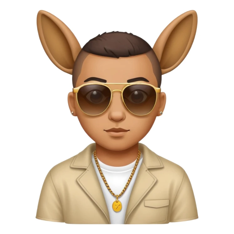 Bad Bunny with sunglasses sticker