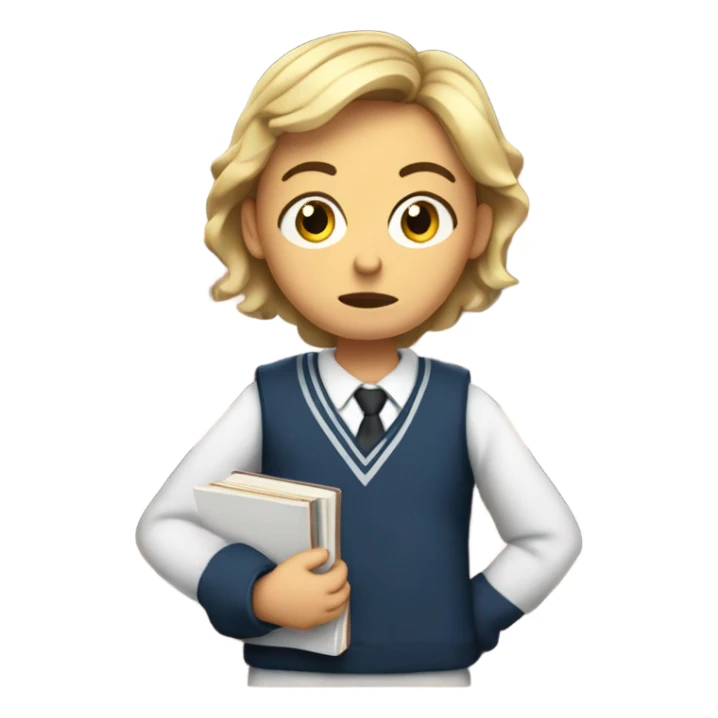 confused studentuniform sticker