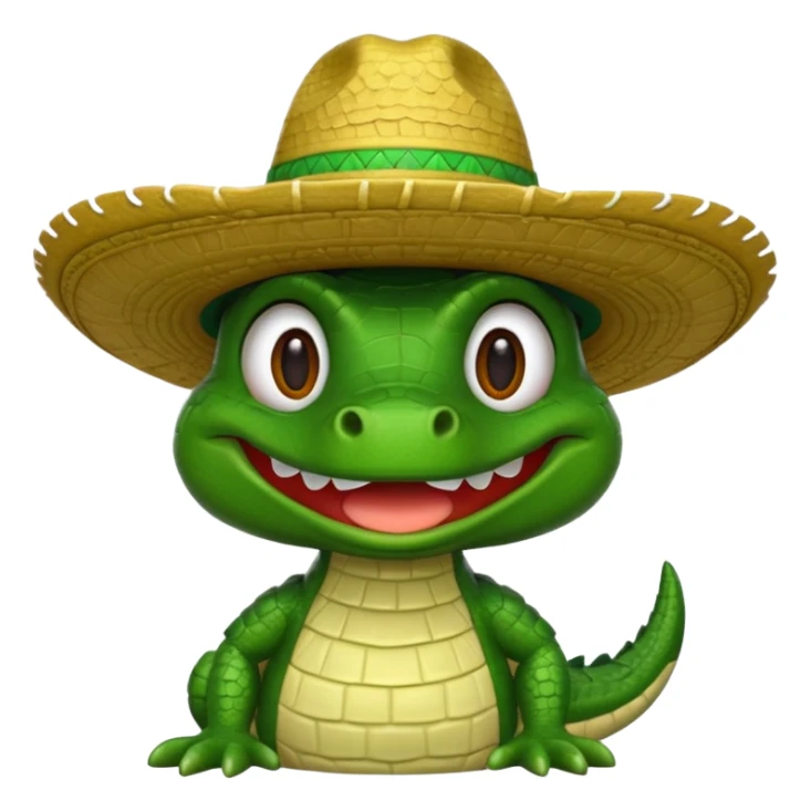 caiman con sombrero sticker
