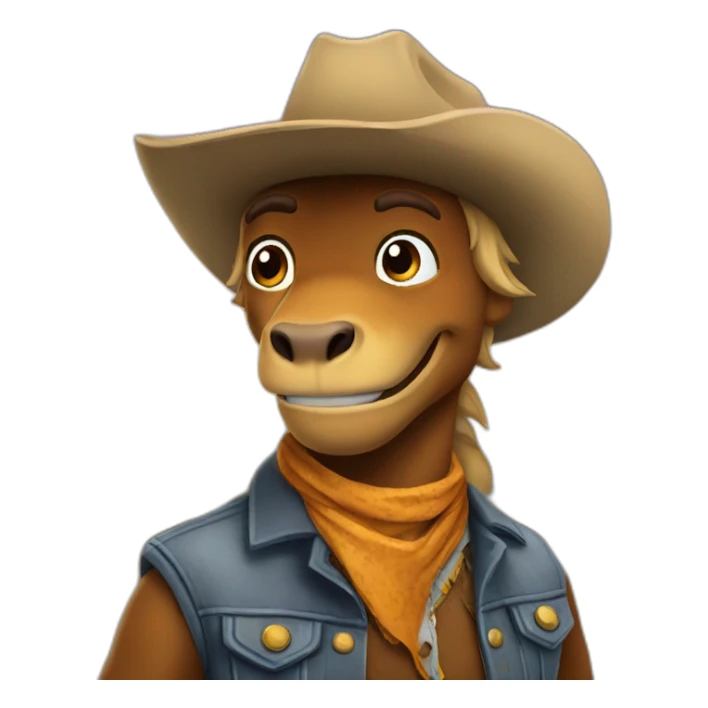 Dino Cowboy sticker