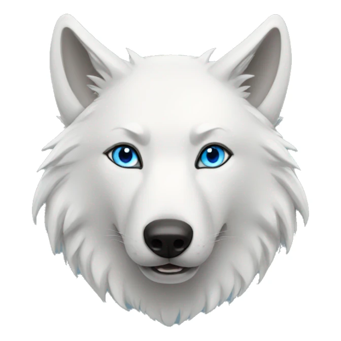 White wolf blue eyes sticker