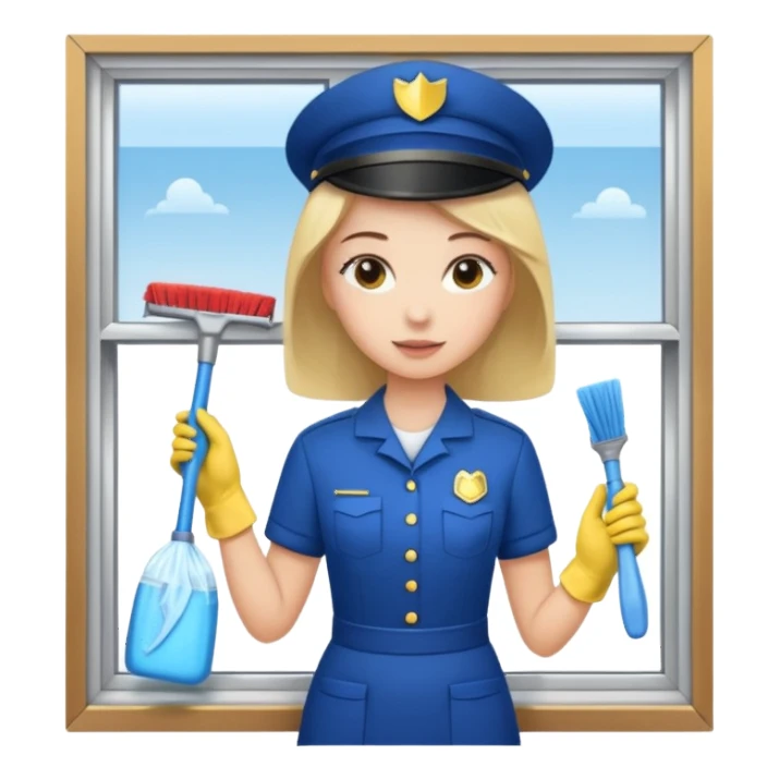 Window Cleaner woman  sticker